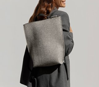 Рюкзак з текстильними лямками, сірий