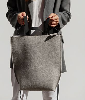 Рюкзак с текстильными лямками, серый