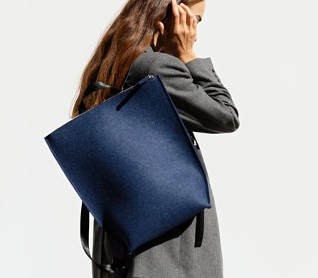 Рюкзак з текстильними лямками, синій меланж