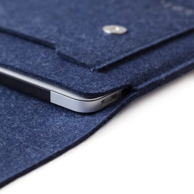 Dakh, чехол для Macbook 12 из 100% натурального войлока, синий меланж, Macbook 12
